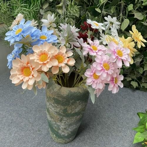 5 forks Gerbera Artificial Silk Flowers DIY Home Furnishings Floral Arrangement Wedding Decoration Fake Flower