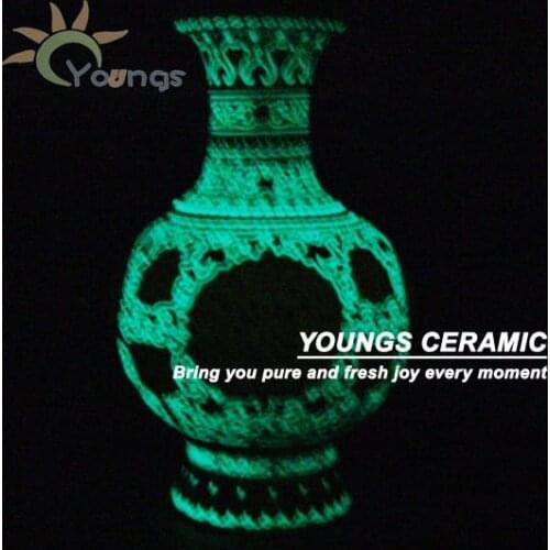 Antique Chinese Handmade Ceramic Porcelain Luminous Hollow Out Vase