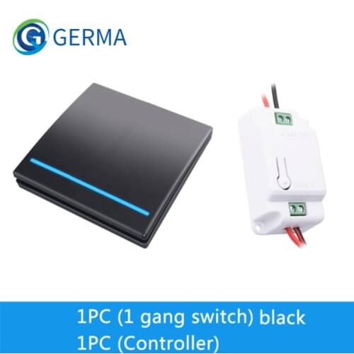 GERMA 1/2/3 gang 433Mhz smart push Wireless Switch Light RF Remote Control 110V 220V Receiver home Wall button Ceiling Lamp