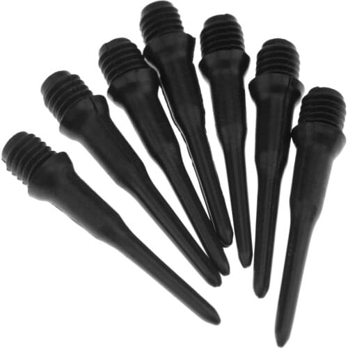 100 Pcs /Lot Black Soft Tip Points For Soft Tip Darts Electronic Darts Nylon Dart Accessories Replacements with 2BA Screw Thread