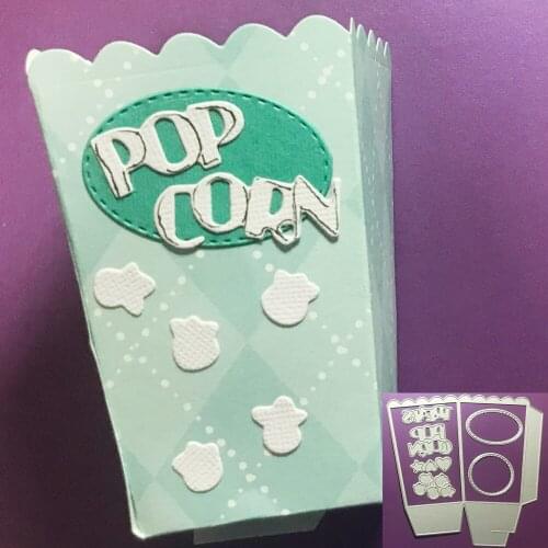 Nice templates for popcorn box, for photo clippings, decorative DIY paper embossing cards, new