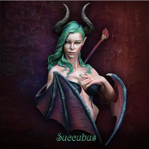 1/10 Scale Resin Bust Sexy female devil Unpainted Figure Model Kit Free Shipping