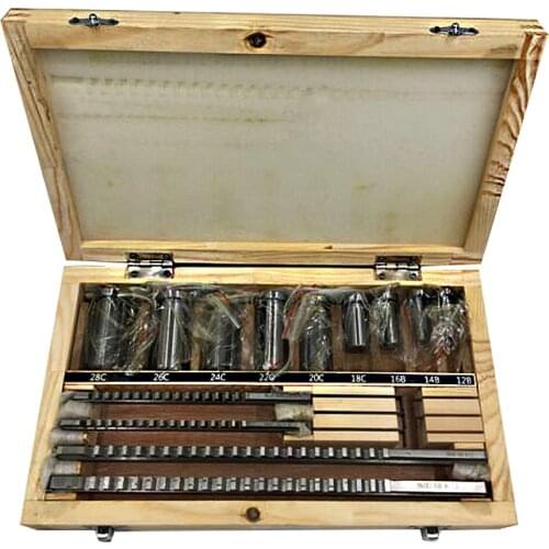 18pc HSS Metric Keyway Broach Cutter B C Push Type 4mm 5mm 6mm 8mm + 9pc Bushing Sleeve + 5pc Shim Cutting Tool Metalworking