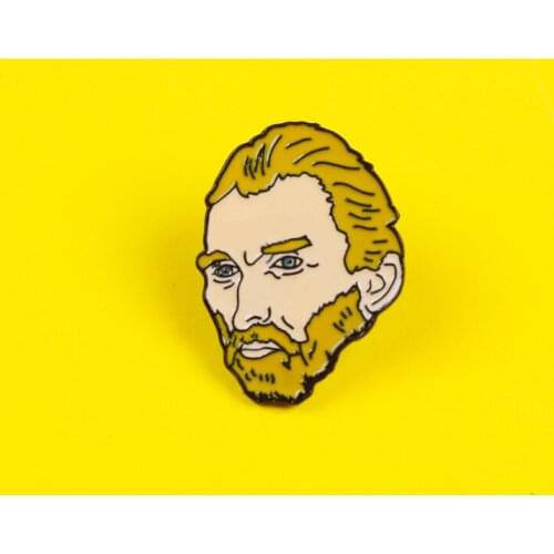 Artist Man Ear Enamel Pins On Clothes Accessories Brooches Metal Badges On Jeans Jacket Icon On The Backpack Paired Jewelry Gift