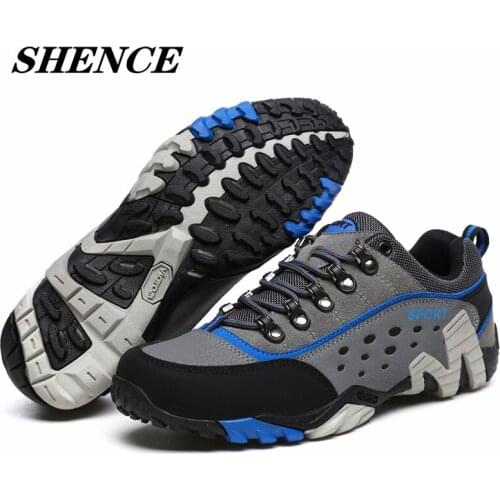 Outdoor Lover Trekking Shoes Men Waterproof Hiking Shoes Mountain Boots Genuine Leather Woodland Hunting Tactical Shoes