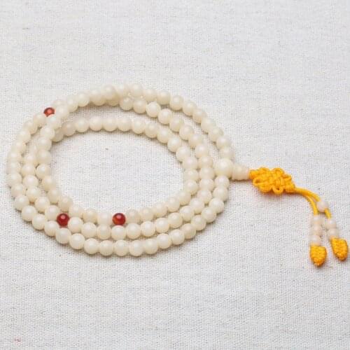 Natural Seed Beige Yoga Chakra * Zen Leisure Bead Artwork Buddhism Mala Prayer Unisex Bracelet With Elastic Band