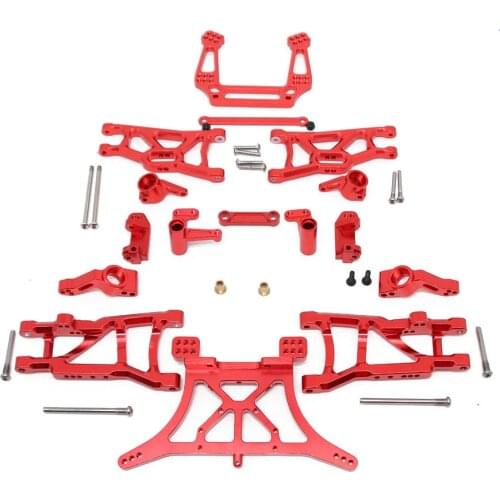 Aluminum Alloy Metal Upgrade Chassis Parts Kit C Seat Steering Cup Swing Arm Steering Group For 1/10 Traxxas SLASH 2WD RC Car