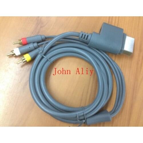 Wholesale Gray HD TV Component VGA HDTV & Composite RCA AV Video Cables for Microsoft xbox 360 AV Cables 1.8M