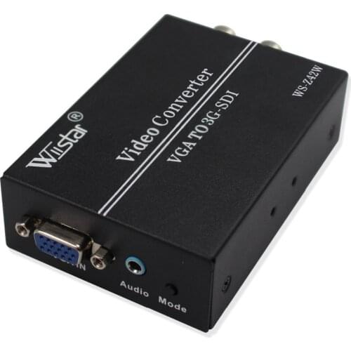 Wiistar VGA to SDI Converter VGA to BNC Audio Video Adapter SD HD 3G-SDI for CCTV PC