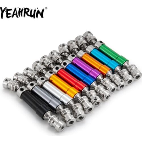 YEAHRUN 2PCS CVD Drive Shaft 80mm Metal Rear Shaft for 1/10 RC Rock Crawler Car Axial SCX10 1/12 WLtoys 12428 12423 FY03 12628