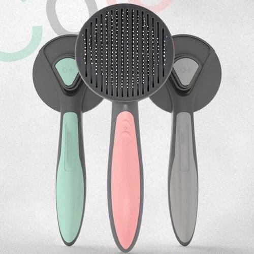 Pet Cat Hair Shedding Comb Button 256 Needle Massage Combs Dog Hair Remover Pet Dog Cat Brush Grooming Tool Pet Supplies