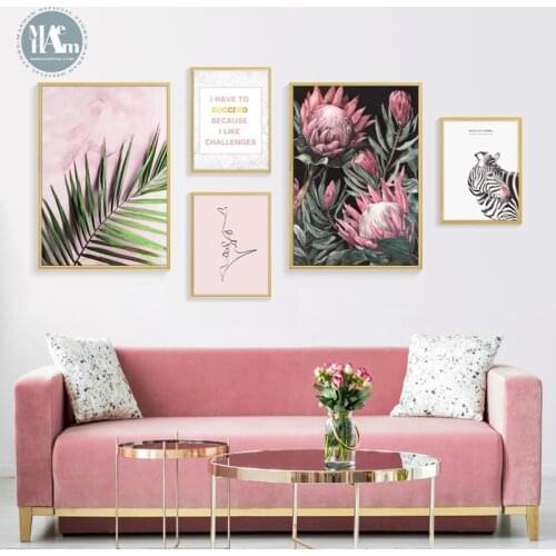 Nordic Decortive Canvas Painting Plant Flowers zebra Prints Art Posters Prints Landscape Art Wall Picture Living Room Unframed