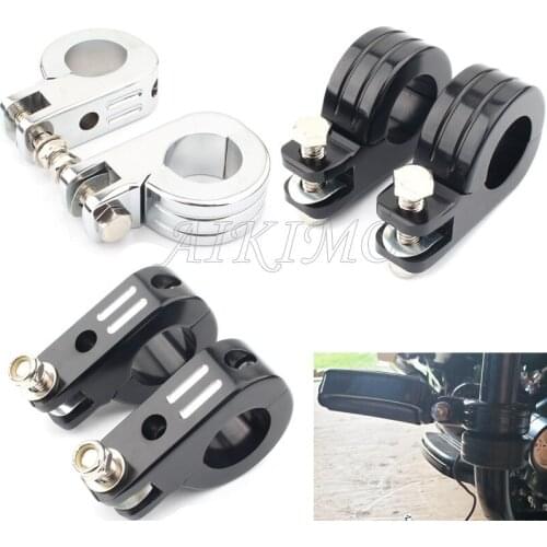 Universal Motorcycle 1.25 "1 1 / 4" 32mm Aluminum Highway Offset P Clamp Footpegs Mount Kit For Harley Davidson Engine Guard Bar