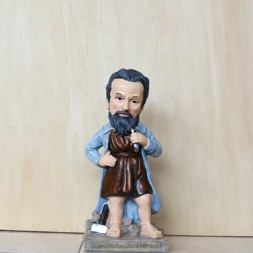 Vogue World Famous Great Person Italy Renaissance Michelangelo Buonarroti Figure Model Toys Gift Collect