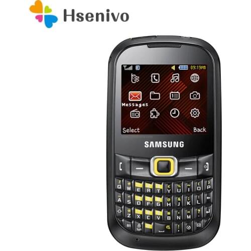 Samsung B3210 Refurbished- Original Unlocked Samsung B3210 CorbyTXT GSM One Sim Card FM Bluetooth FM Radio QWERTY Mobile Phone