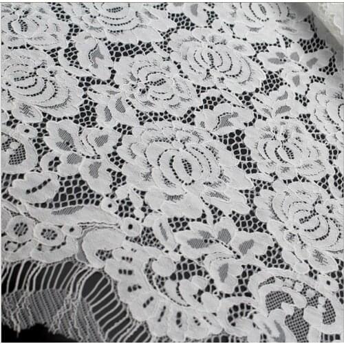 1.5 * 1.5 m Lash Embroidery Lace Fabrics Cotton Cord French Lace Fabric Guipure Nigeria African Lace For Wedding Dress