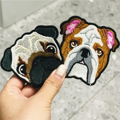 1Pcs Animals Dog Tiger Embroidery Sew On Patches Applique Badge Craft DIY For Children Clothes Trousers Sticker