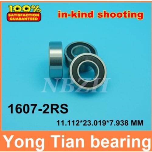 10pcs free shipping High quality inch bearings 1607-2RS 7/16"x29/32"x5/16" inch 11.112*23.017*7.938 mm