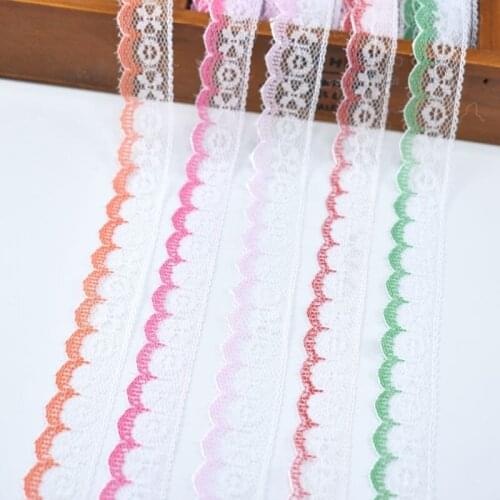 10Yards/Lot Lace Ribbon for Crafts Embroidery Sewing Clothing Underwear Wedding Decorative DIY White Cotton Lace Fabric Trimming