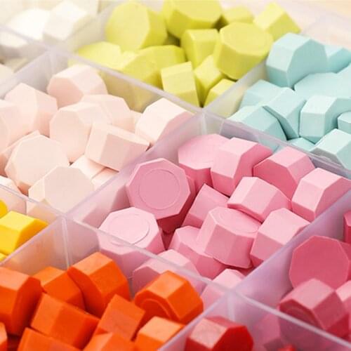 15 Grids/Box Sealing Wax Beads Vintage Wax Seal Stamp For Scrapbooking Wedding Invitations Card Decorative DIY Wax Candle Making
