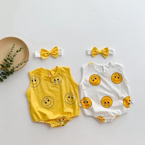 2021 Cute Romper 2pcs Baby Girls Clothes Jumpsuit Romper+Headband 0-16M Age Ifant Toddler Newborn Outfits Set Hot Sale