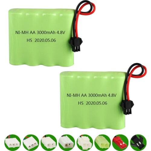 2PCS/lot 4.8V 3000mah Rechargeable NI-MH Battery For RC Toy Electric toy security facilities electric toy AA battery toys parts