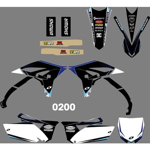 3M 5 Styles Motorcycle Graphic Dirt Bike Sticker kit TEAM GRAPHICS BACKGROUNDS DECALS STICKERS FOR YAMAHA YZF250 2010-2013