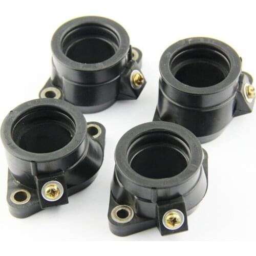 4Pcs Motorcycle Carburettor Interface Adapter Intake Manifold For Yamaha FZR250 FZR250R 1989 1990 1991 1992-1994 3LN-13586-00