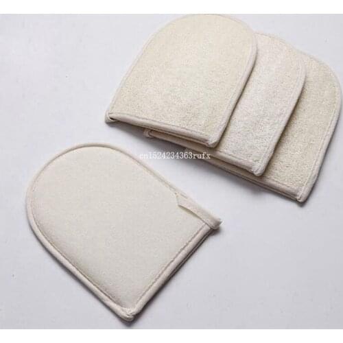 50pcs 20*15CM Natural Loofah Bath Gloves Practical Bathroom Product Back Scrubber Shower Body Exfoliator Scrubber Wholesale