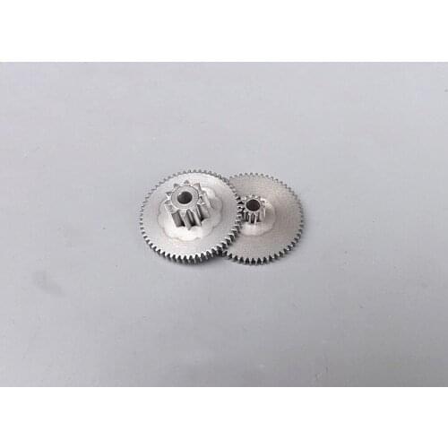 57 Teeth Precision Metal Motor Gear Wheel 0.3 Modulus with Small 10 /11 Teeth 2mm Hole Diameter Speed Reduction Gearbox