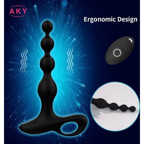 Remote Control Anus Vibrator Backyard Beads Anal Balls Plug Dildo Vibrating Prostata Massager Butt Plug Sex Toys for Women Men