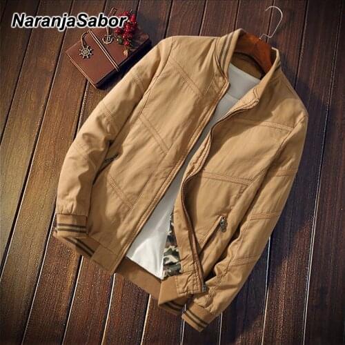 NaranjaSabor Men Baseball Jackets Mens Casual Hip Hop Spring Autumn Thin Jacket Male Streetwear Slim Coat Brand Clothing N661