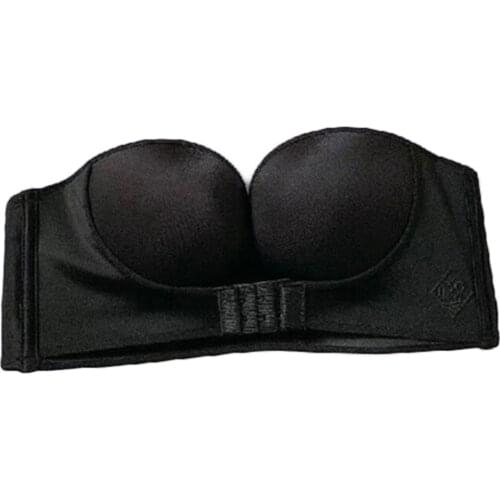 Strapless Front Buckle Lift Bra Seamless Backless Sticky Invisible Push Up Bra Anti-slip PR Sale