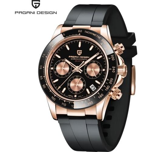 PAGANI DESIGN Mens Watches Luxury Quartz Daytona Watch Men Sports Chronograph 100M Waterproof Wristwatch Clock 2020 New PD1664