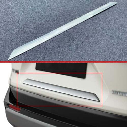For TOYOTA Rav4 XA50 2019 2020 Decorate Accessories ABS Chrome Rear license plate under the trim strip Sticker Garnish