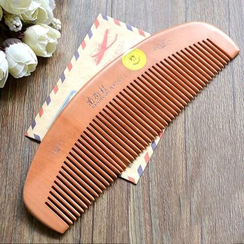 Natural Peach Wood Combs Close Teeth Anti-stat Head Massage Hair Care Wooden Styling Tool Hairbrush Beauty Accessories Hair Comb