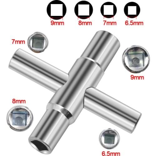 Quality MINI 4 IN 1 Universal Faucet Wrench Square Key Plumber Bathroom Wrench For Gas Electric Meter Cabinets Bleed Radiators