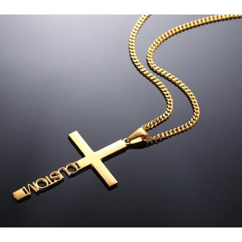 Custom Name Cross Choker Necklace For Men Women Personalized Jewelry Gold Rose Gold Color Nameplate Cross Necklace