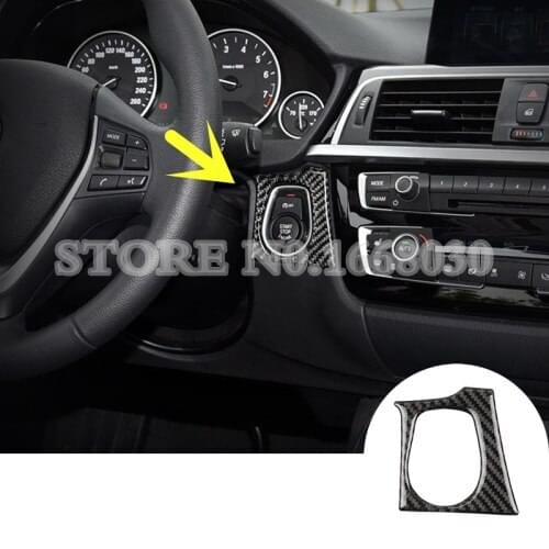 Carbon Fiber Console Key Hole Frame Cover For BMW 3 Series F30 GT F34 2013-2017 1pcs Car accesories interior Car decoration