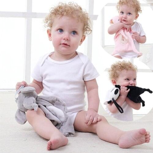 0-12 Months Baby Toys Infant Soft Animal Appease Towel Baby Appease Toys Kids Hand Grasping Towel Comfort Baby Rattle Toys