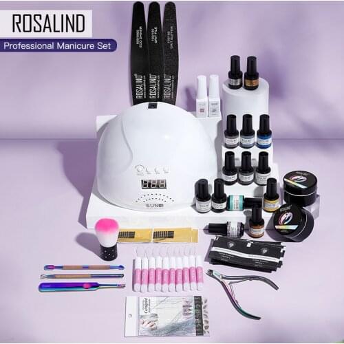 ROSALIND Profession Gel Nail Polish Set All For Manicure Semi Permanent Nail Art Design Gel Kit Varnishes Hybrid Nail Polish Set