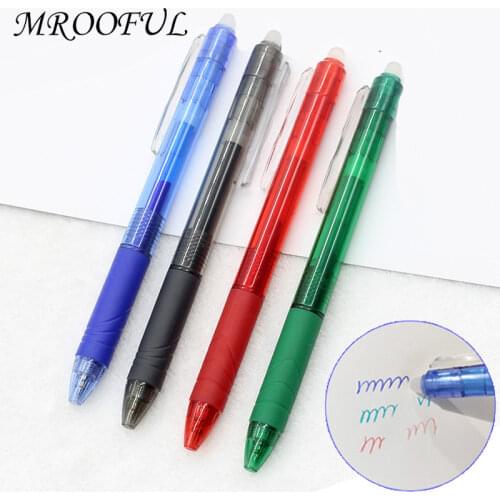 Magic Erasable Pen Set Colorful 4 Colors Erasable Gel Pens Washable Handle For School Office Writing Supplies Stationery