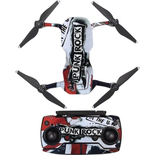 Punk Rock Style Decal Skin Sticker For DJI Mavic Air Drone + Remote Controller + 3 Batteries Protection Film Cover A0142