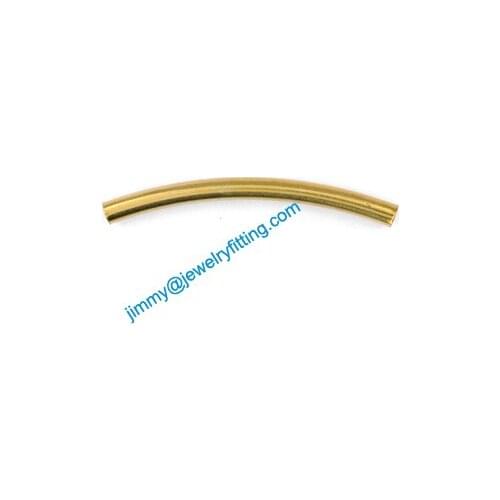 2013 New Jewelry findings Brass Bent Tubing tube spacer tube beads for bracelet 2*25mm