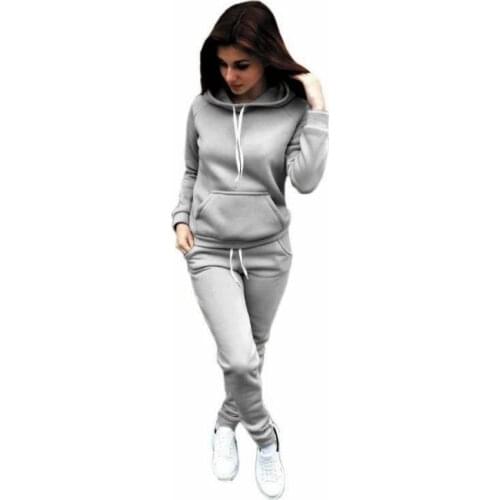 2021 New Tracksuit 2 Piece Set Women Loose Hoodies Sweatshirt Sweatpants Joggers Sport Pant Suits Female Outfits Sweatsuits
