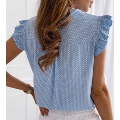 New Women Fashion Shirt Vintage Elegant Blouses Agaric Dot Bow Loose Tops Feminina Blusas Blusas Mujer De Moda New Shirts