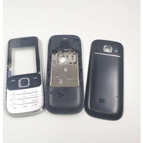 New Full Housing For Nokia 2730C 2730 Front Faceplate Frame Cover Case+Back Cover/battery Door Cover+Keypad