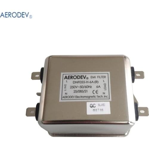 Aerodev Power Supply filter DNF055-H-6A(R) Single Phase EMI Filter 6A 250V 50-60Hz CE approved DNF055 Series