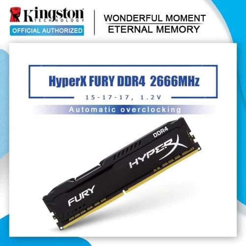 Original Kingston HyperX FURY DDR4 2666MHz 8GB 16GB Desktop RAM Memory CL16 DIMM 288-pin Desktop Internal Memory For Gaming
