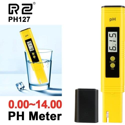 RZ PH Meters PH Meter Digital Water Aquarium PH Meter Pen Tester 0-14PH With Protable LCD Backlight Electrical Ph Meter